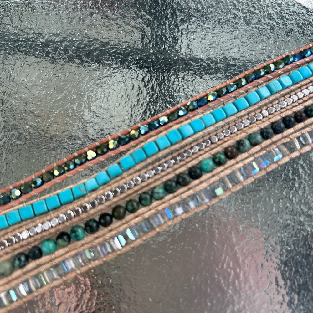 Victoria Emerson Blue and Black Bracelet with Intricate Design - Picture 3 of 3